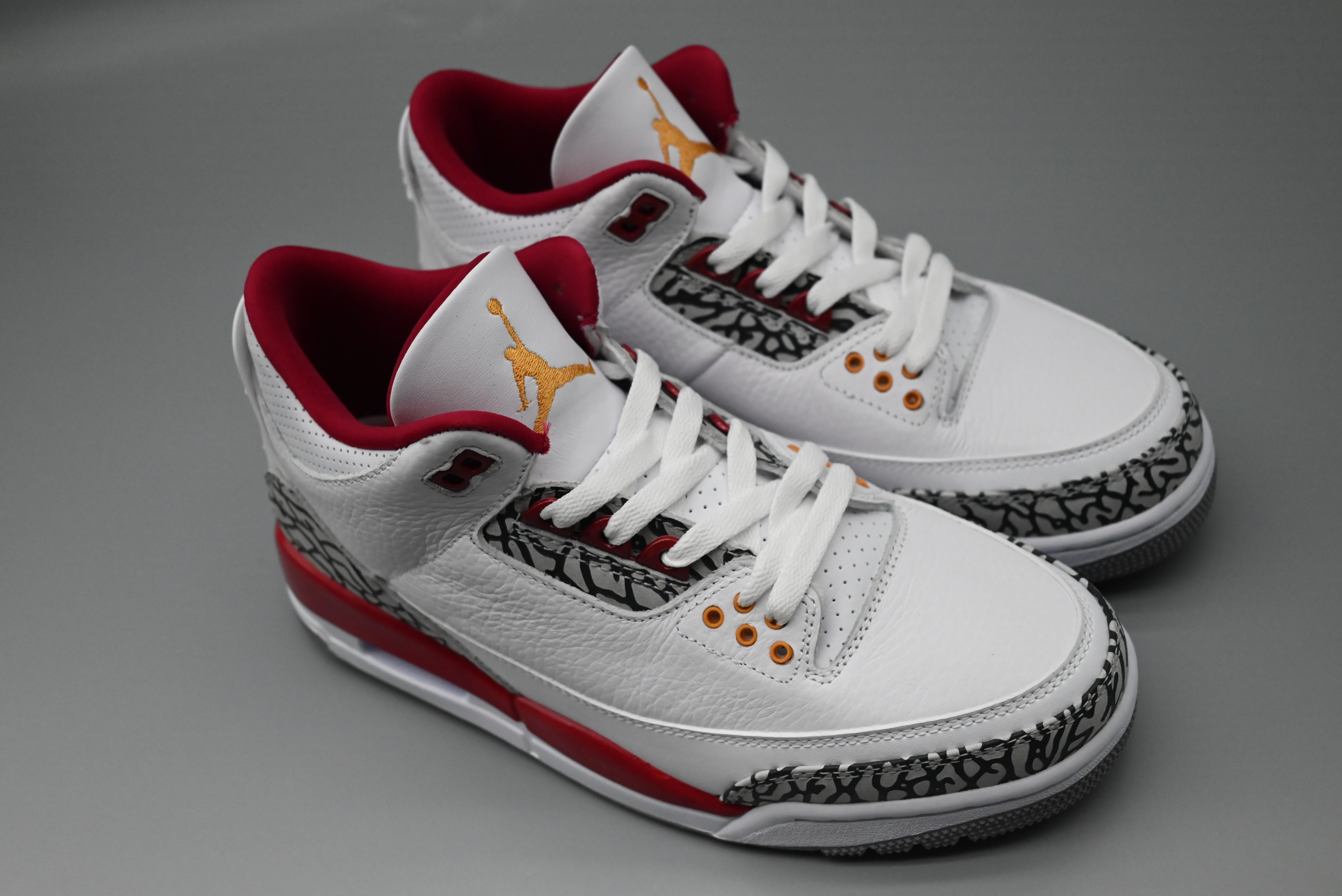 2022 Air Jordan 3 White Red Grey Yellow Shoes - Click Image to Close